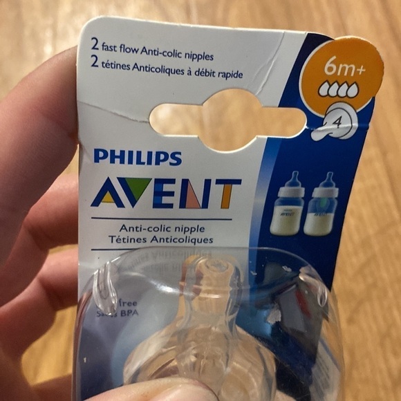 Philips ID SCF424/27  Philips Avent Anti-Colic Nipple, Fast Flow 6m+, 2 pack NEW - Picture 4 of 4